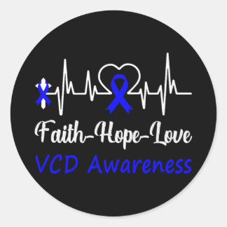 Vcd Awareness Heartbeat Christliche Cross Faith Ho Runder Aufkleber
