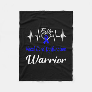 Vcd Awareness Warrior Heartbeat Fight Blue Ribbon Fleecedecke