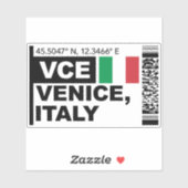 VCE Venice Boarding Pass - Italien Reise Aufkleber (Blatt)
