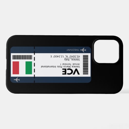 VCE Venice Boarding Pass - Italien Ticket iPhone Hülle (Rückseite (Horizontal))