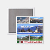 VDA005 VALLE D'AOSTA, Mosaik, Italien, Kühlschrank Magnet (Vorderseite/Rückseite)