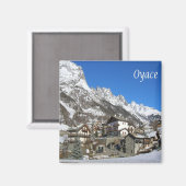 VDA019 OYACE, Aostatal, Italien, Kühlschrank Magnet (Vorderseite/Rückseite)