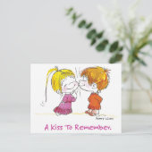 VDA-001 Erster Kuss Postkarte (Stehend Vorderseite)