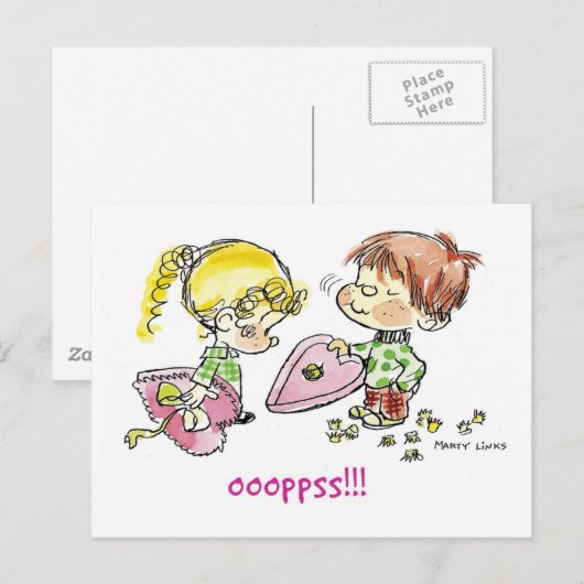 VDA-003 Schokolade Postkarte (Vorne/Hinten)