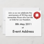 VE-Tagesfeiern laden ein Einladung (Rückseite)