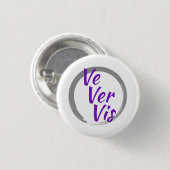 Ve Vis Pronomen mit grauem Pinselkreis Button (Vorne & Hinten)