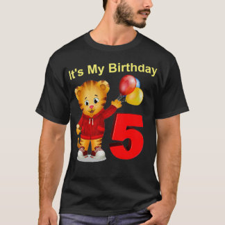 Vebyhogh Daniel Tiger 5 Jahre Altes Kind Geburtsta T-Shirt