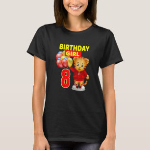 Vebyhogh Daniel Tiger 8 Yr Old Birthday Girl T-Shirt