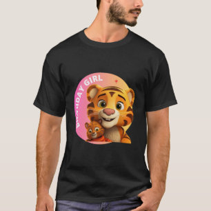 Vebyhogh Tiger Birthday Gil Birthday Cat Tiger T-Shirt