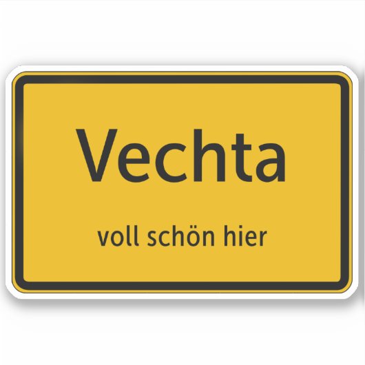 Vechta Aufkleber Sticker Autoaufkleber (Vorderseite)