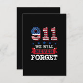 Vector 911 werden wir nie vergessen Shirt Einladung (Vorne/Hinten)