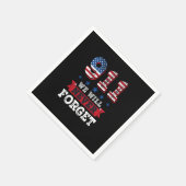 Vector 911 werden wir nie vergessen Shirt Serviette (Ecke)