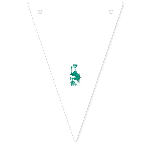 Vector-Abbildung einer Lotus-Blume, mit Wimpelkette (Erste Fahne)