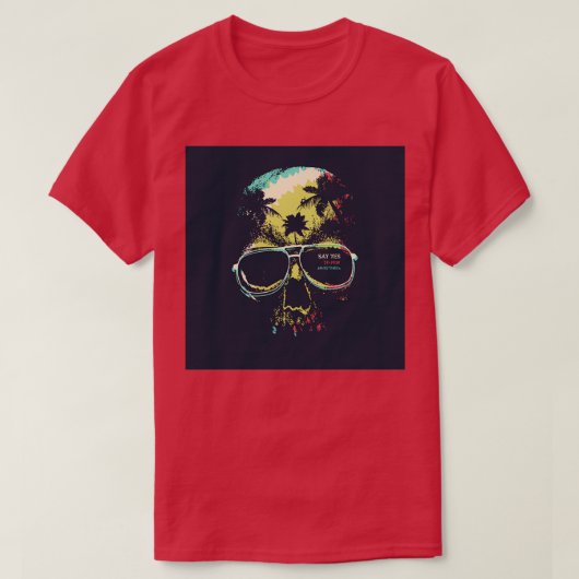 Vector Abenteuergrafik mit Schädel T-Shirt (Design vorne)