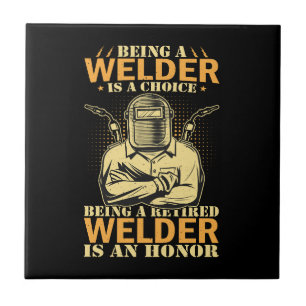 Vector als Schweißer zu sein, ist eine Wahl, ein R Fliese