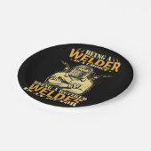 Vector als Schweißer zu sein, ist eine Wahl, ein R Pappteller (Schrägansicht)