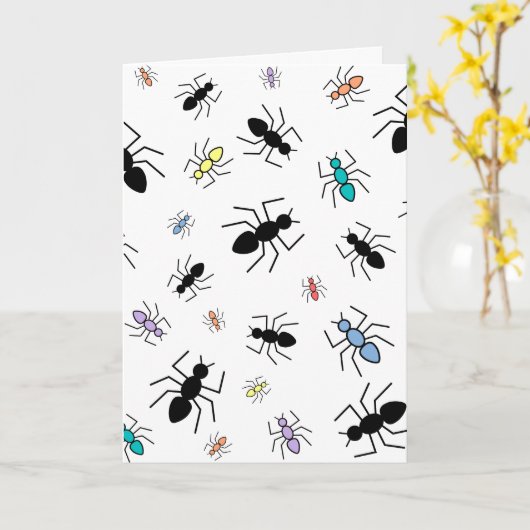 Vector Ant Collage Karte (Gelbe Blume)