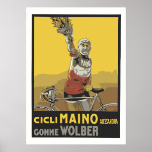 Vector Art, Fahrrad, italienischer Meister 1920 Poster