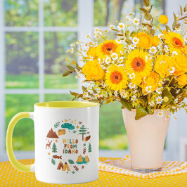 Vector Art Idaho Theme Staat Symbole Tasse