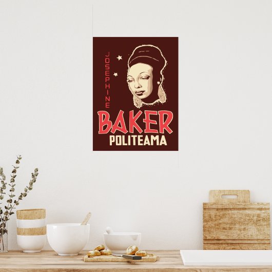 Vector Art Josephine Baker im Politeama Poster (Küche)