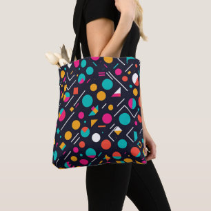 Vector Art Tote Bag: Kühne Farben und knackige Lin Tasche