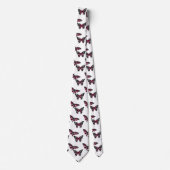 Vector Black and Pink Butterfly Pattern Krawatte (Vorderseite)