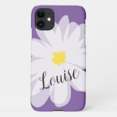 Vector Blume Art lila daisle Zazzle Basic iPhone Hülle (Rückseite)