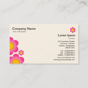 Vector Blume - (Creme Card) Visitenkarte