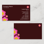 Vector Blume - Dunkelbraun Visitenkarte (Vorne/Hinten)