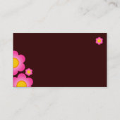 Vector Blume - Dunkelbraun Visitenkarte (Rückseite)