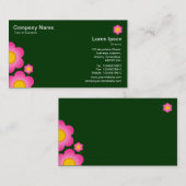 Vector Blume - Dunkelgrün Visitenkarte (Vorne/Hinten)