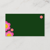 Vector Blume - Dunkelgrün Visitenkarte (Rückseite)