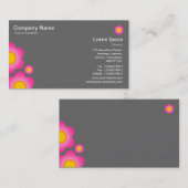 Vector Blume - grau Visitenkarte (Vorne/Hinten)