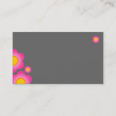 Vector Blume - grau Visitenkarte (Rückseite)