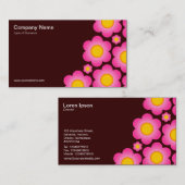 Vector Blume II - Dunkelbraun Visitenkarte (Vorne/Hinten)