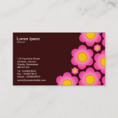 Vector Blume II - Dunkelbraun Visitenkarte (Rückseite)