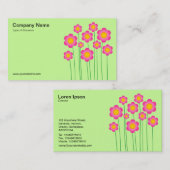 Vector Blume III - Grün von Pastell Visitenkarte (Vorne/Hinten)