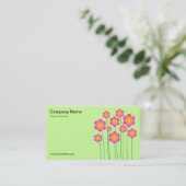 Vector Blume III - Grün von Pastell Visitenkarte (Stehend Vorderseite)