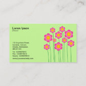Vector Blume III - Grün von Pastell Visitenkarte (Rückseite)