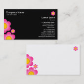 Vector Blume - Schwarz Visitenkarte (Vorne/Hinten)