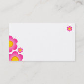 Vector Blume - Schwarz Visitenkarte (Rückseite)