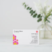 Vector Blume - weiß Visitenkarte (Stehend Vorderseite)