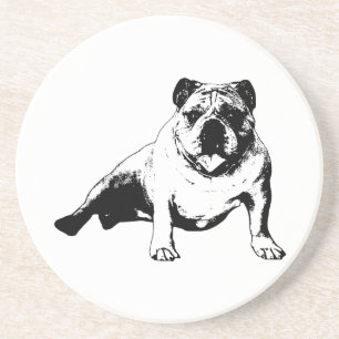 Vector Bulldog Design Getränkeuntersetzer
