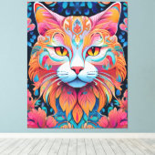 Vector Cat Canvas Print Leinwanddruck (Insitu (Holzboden))