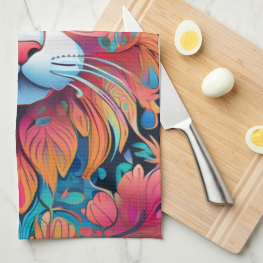 Vector Cat Handtuch (Viertel Falte)