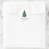 Vector Christmas Tree Runder Aufkleber (Tasche)