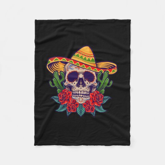 Vector cinco de mayo mexicans skulptur fleecedecke (Vorderseite)