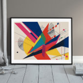 Vector Collision - eine Retro-Futuristenkompositio Poster