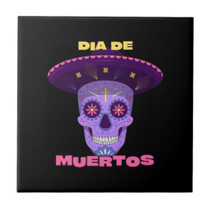 Vector dia de los muertos - Tag der Toten Fliese