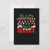 Vector dies ist meine Weihnachts-Pyjama-Shirt Zita Einladung (Rückseite)